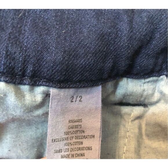 American Eagle blue denim cotton belted cuffed shorts with side pockets size 2 - Picture 10 of 11